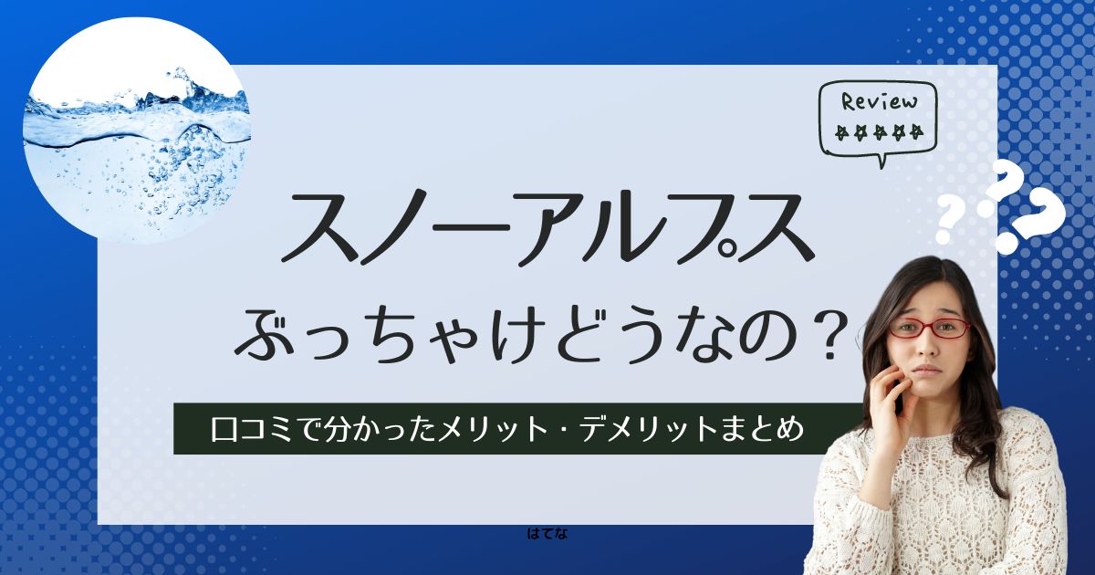 スノーアルプスの口コミ!後悔しないためにメリットとデメリットを調査